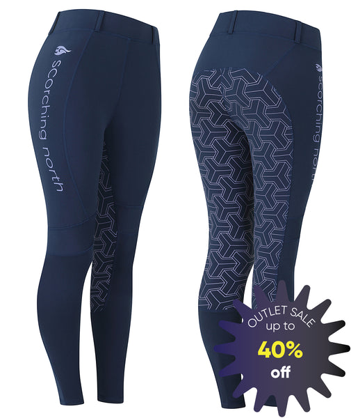OUTLET: THERMO Technical Riding Tights - Blue/Lavender 2020