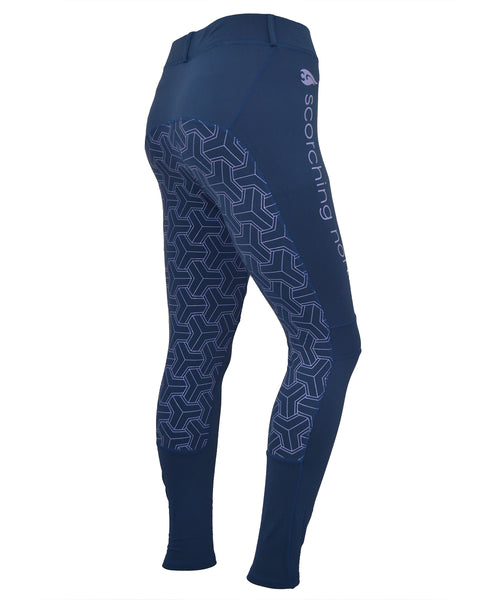 OUTLET: THERMO Technical Riding Tights - Blue/Lavender 2020