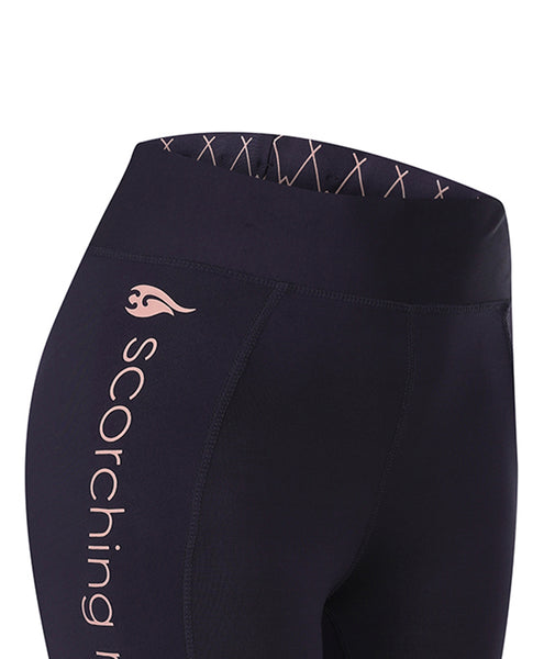 GEO High Waist Riding Tights - Grey/Apricot