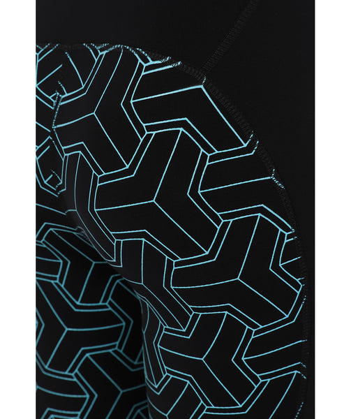 THERMO Technical Riding Tights - Black/Turquoise