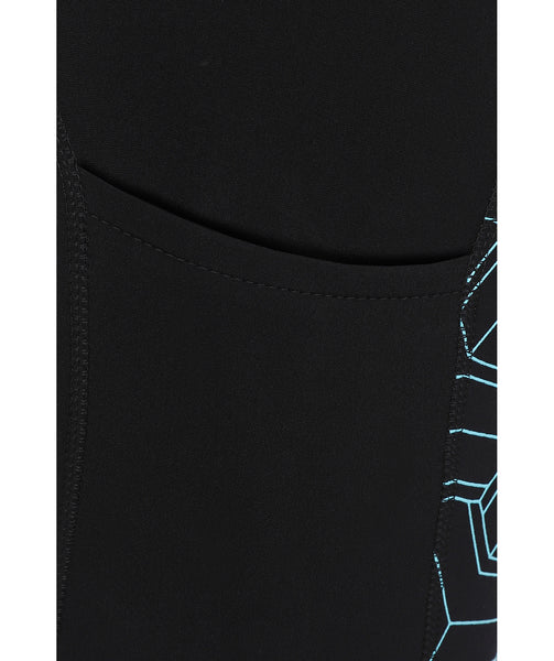 OUTLET: THERMO Technical Riding Tights - Black/Turquoise 2020