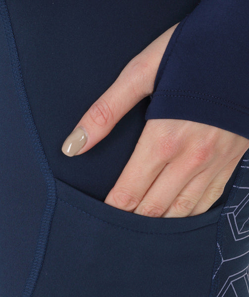 OUTLET: THERMO Technical Riding Tights - Blue/Lavender 2020