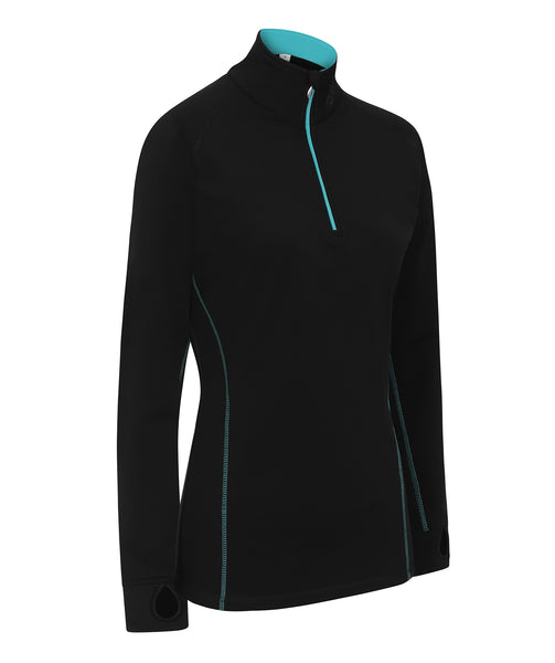 THERMO - Cool weather base layer - Black/Turquoise