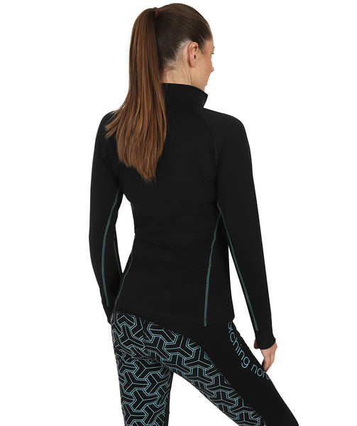 THERMO - Cool weather base layer - Black/Turquoise