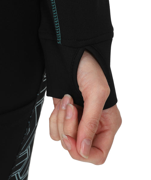 THERMO - Cool weather base layer - Black/Turquoise