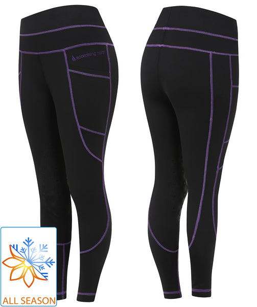 Superhackers - All Season/Silicone Knee Black/Purple