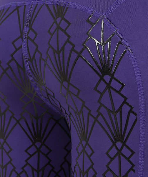 GEO High Waist Riding Tights - Purple/Black