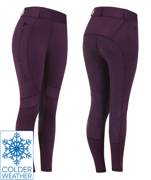 THERMO Technical Riding Tights - Purple/Navy