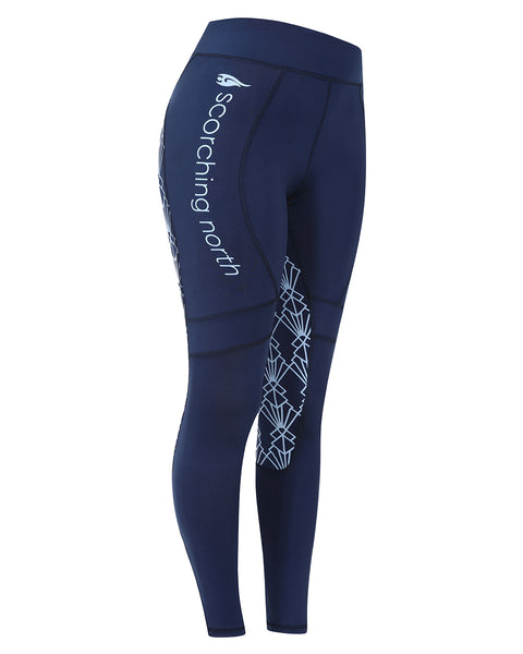 GEO High Waist Riding Tights - Navy/Lt Blue