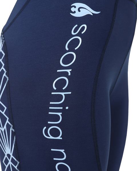 GEO High Waist Riding Tights - Navy/Lt Blue