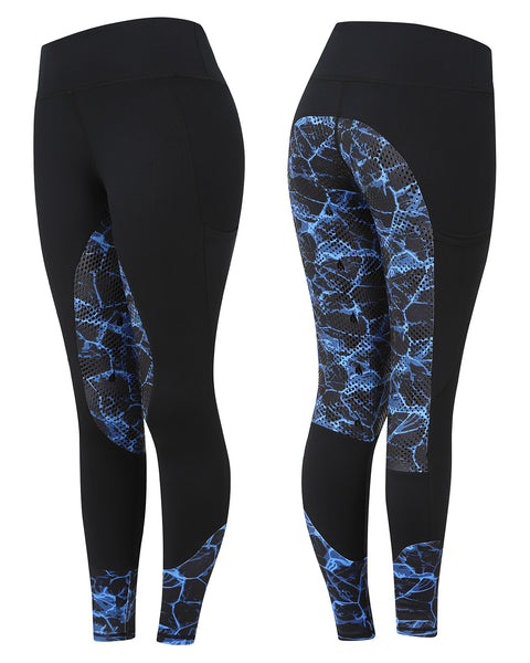 VIVID Riding Leggings - Blue Marble