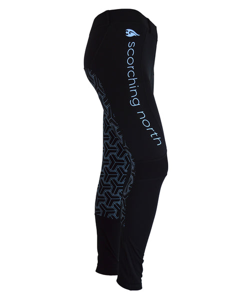 OUTLET: THERMO Technical Riding Tights - Black/Turquoise 2020