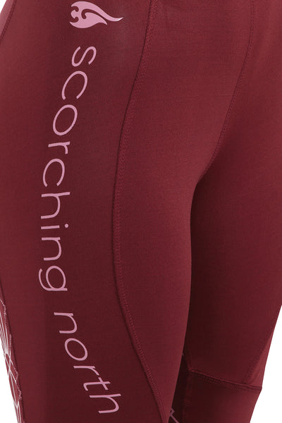 GEO High Waist Riding Tights - Burgundy/Pink