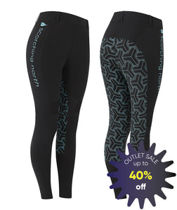 OUTLET: THERMO Technical Riding Tights - Black/Turquoise 2020