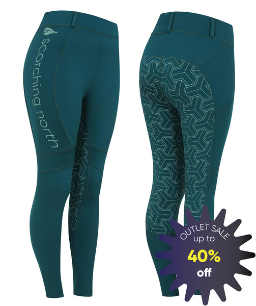 OUTLET: THERMO Technical Riding Tights - Teal/Green 2020