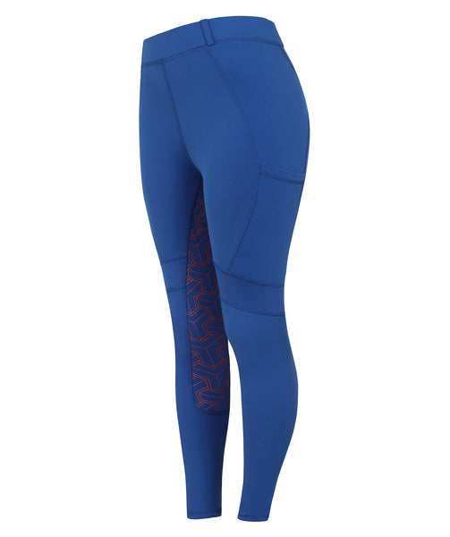OUTLET: THERMO Technical Riding Tights - Royal Blue/Orange 2020