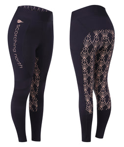 GEO High Waist Riding Tights - Grey/Apricot