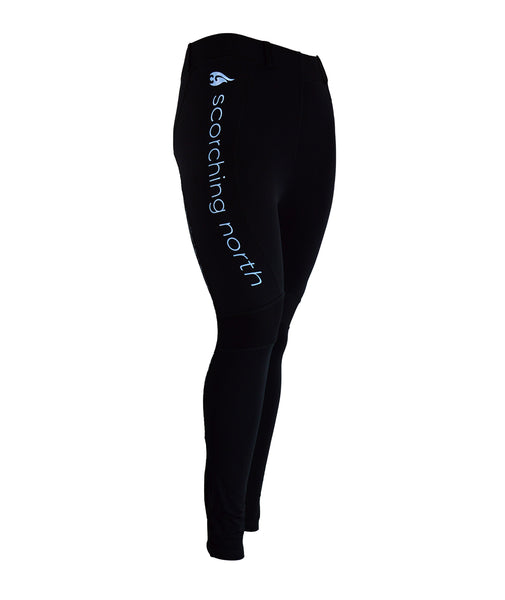 THERMO Technical Riding Tights - Black/Turquoise
